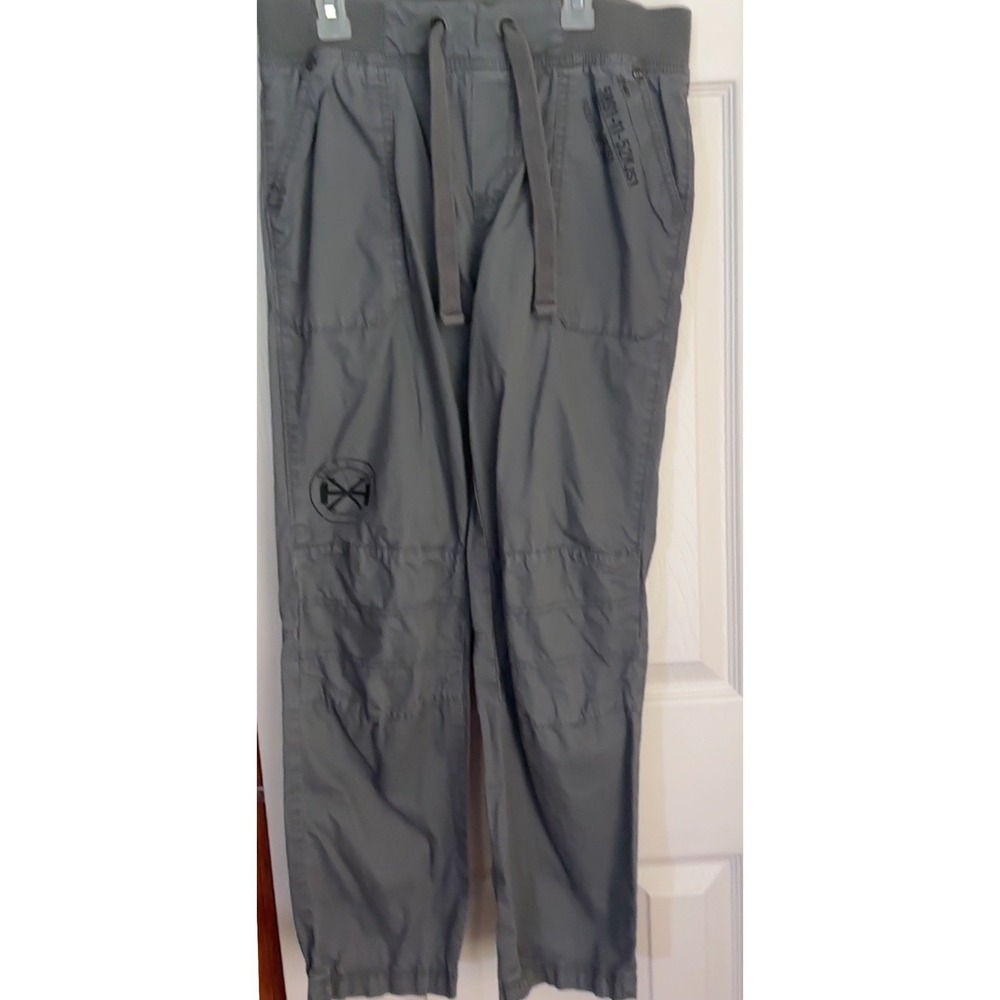 Kids Gray HX Jogger Pants Drawstring Waist Graphic Print Size Boys Girls L(16)‎